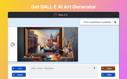 DALLE AI Art Generator  from Chrome web store to be run with OffiDocs Chromium online
