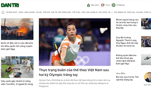 DanTri  from Chrome web store to be run with OffiDocs Chromium online