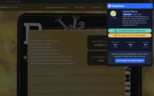 DappRadar  from Chrome web store to be run with OffiDocs Chromium online