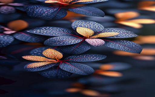 Dark blue leaf bush wallpaper  from Chrome web store to be run with OffiDocs Chromium online