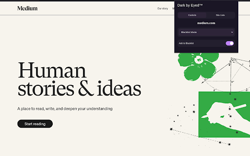 Dark by Eyed™  from Chrome web store to be run with OffiDocs Chromium online
