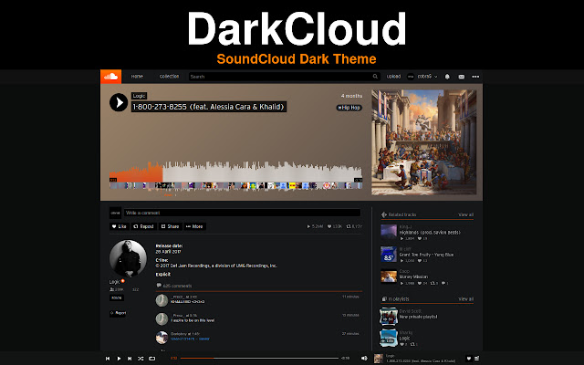 DarkCloud  from Chrome web store to be run with OffiDocs Chromium online