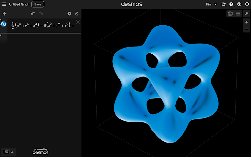Dark Desmos  from Chrome web store to be run with OffiDocs Chromium online
