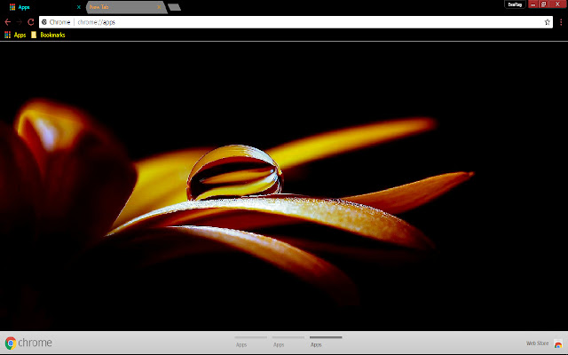 Dark Fall Leaf Water Drop Yellow  from Chrome web store to be run with OffiDocs Chromium online