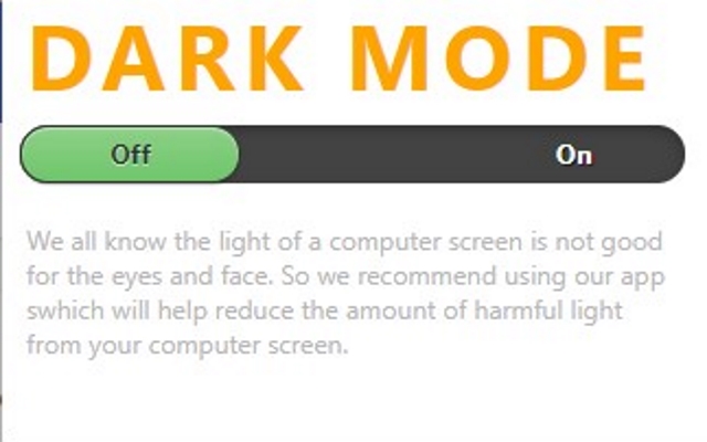 Dark Mode for Google Chrome™  from Chrome web store to be run with OffiDocs Chromium online