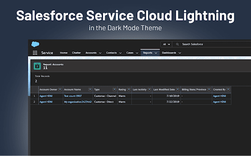 Dark Mode for Salesforce  from Chrome web store to be run with OffiDocs Chromium online