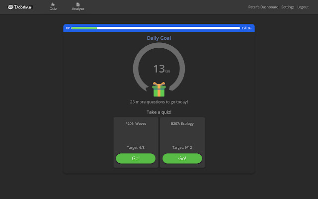 Dark Mode for Tassomai  from Chrome web store to be run with OffiDocs Chromium online