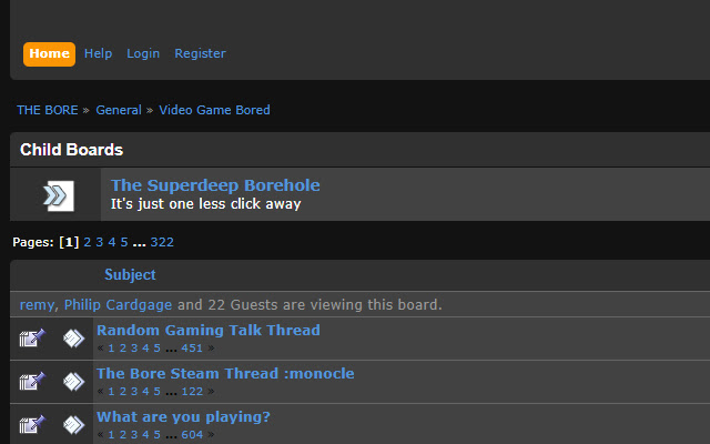 Dark Mode for The Bore  from Chrome web store to be run with OffiDocs Chromium online
