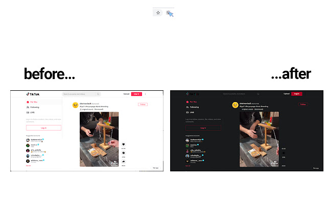 Dark Mode for TikTok  from Chrome web store to be run with OffiDocs Chromium online