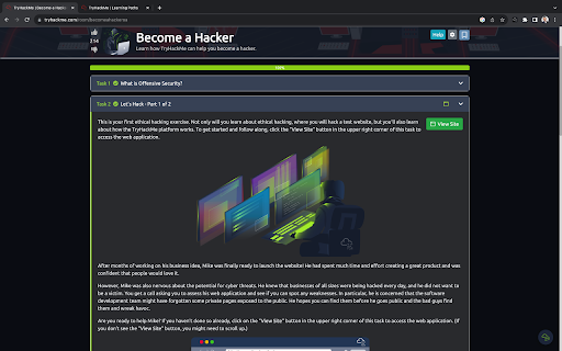 Dark Mode for TryHackMe  from Chrome web store to be run with OffiDocs Chromium online
