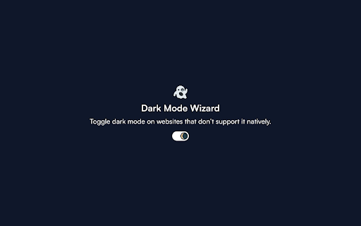 Dark Mode Wizard  from Chrome web store to be run with OffiDocs Chromium online
