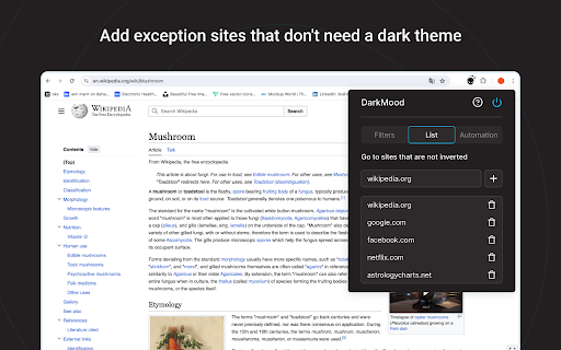 DarkMood – colors for your browser  from Chrome web store to be run with OffiDocs Chromium online