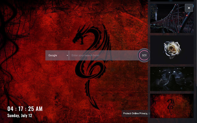 Dark New Tab Wallpapers  from Chrome web store to be run with OffiDocs Chromium online
