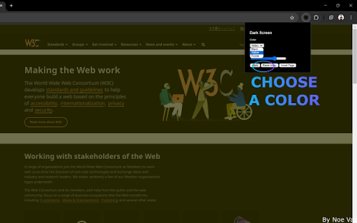 Dark Screen  from Chrome web store to be run with OffiDocs Chromium online