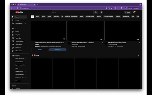 DarkScroll  from Chrome web store to be run with OffiDocs Chromium online