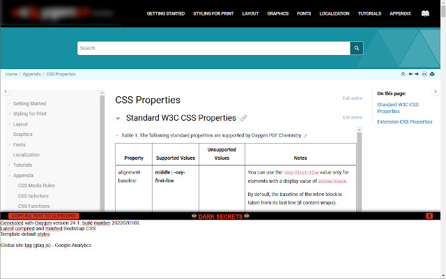 Dark Secrets  from Chrome web store to be run with OffiDocs Chromium online