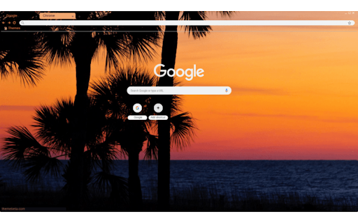 Dark sunset palm  from Chrome web store to be run with OffiDocs Chromium online
