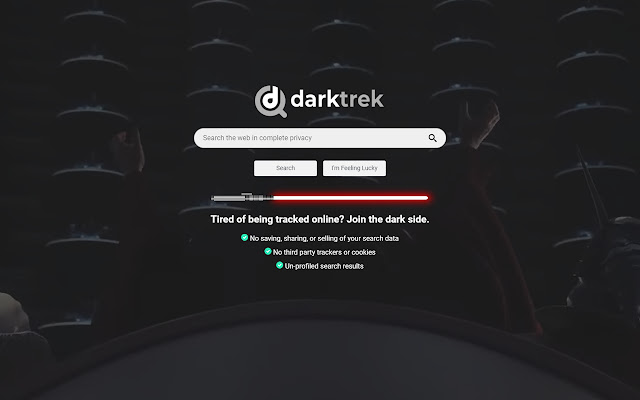 DarkTrek NewTab Search Engine  from Chrome web store to be run with OffiDocs Chromium online