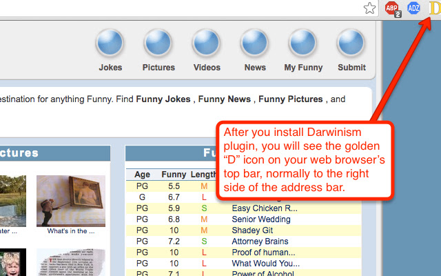 Darwinism The Craziest Extension  from Chrome web store to be run with OffiDocs Chromium online