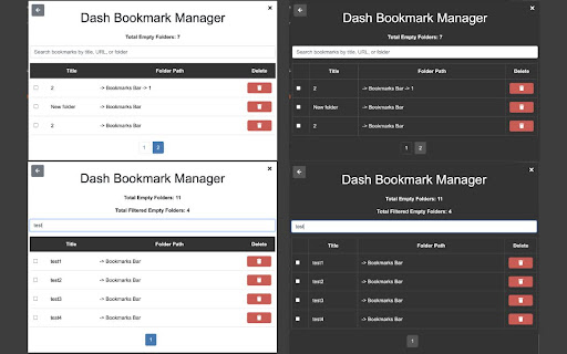 Dash Bookmark Manager  from Chrome web store to be run with OffiDocs Chromium online