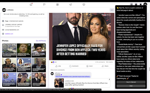 Dashhh Quick Link Summaries  from Chrome web store to be run with OffiDocs Chromium online