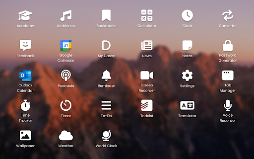 Dashy New Tab Dashboard and Side Panel  from Chrome web store to be run with OffiDocs Chromium online