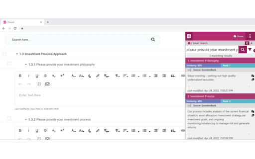 Dasseti  from Chrome web store to be run with OffiDocs Chromium online