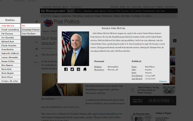 Data Explorer US Politics  from Chrome web store to be run with OffiDocs Chromium online
