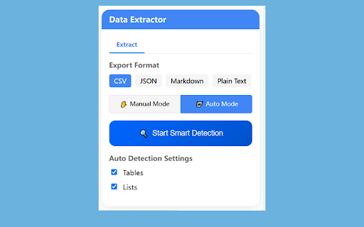 Data Extractor  from Chrome web store to be run with OffiDocs Chromium online
