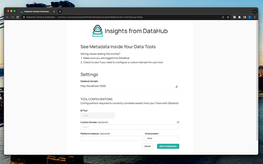 DataHub Chrome Extension  from Chrome web store to be run with OffiDocs Chromium online