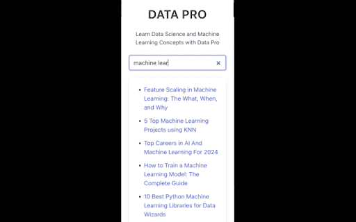 Data Pro  from Chrome web store to be run with OffiDocs Chromium online