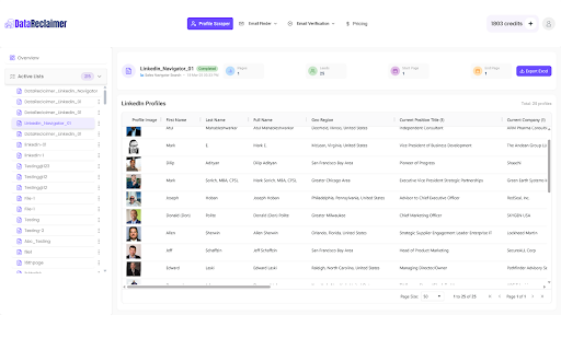 DataReclaimer Linkedin Data Extractor  from Chrome web store to be run with OffiDocs Chromium online