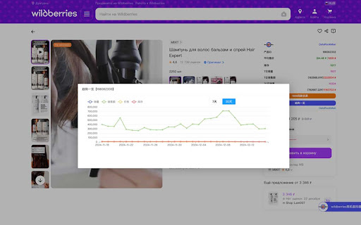 DataRockMan数据分析插件——wb/wildberries/野莓 销量插件  from Chrome web store to be run with OffiDocs Chromium online