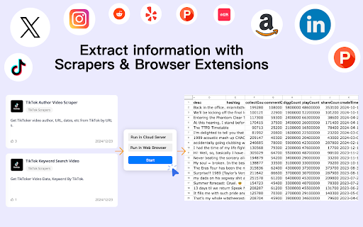 DataSpider AI Helper  from Chrome web store to be run with OffiDocs Chromium online