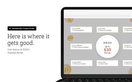davidsbridal Coupons Latest Coupons  Best Deals  from Chrome web store to be run with OffiDocs Chromium online