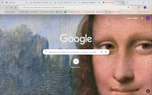 Da Vincis Mona Lisa Theme  from Chrome web store to be run with OffiDocs Chromium online