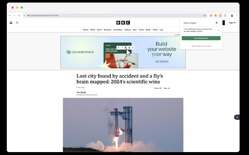 Dawn Digest  from Chrome web store to be run with OffiDocs Chromium online