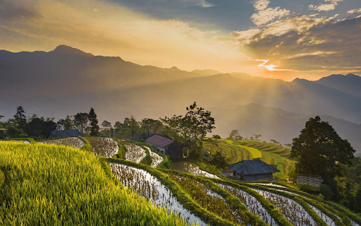Dawn on the village  from Chrome web store to be run with OffiDocs Chromium online