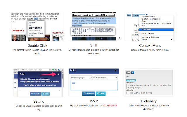 Ddict Translate: Translator Dictionary  from Chrome web store to be run with OffiDocs Chromium online