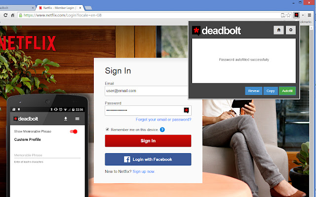 Deadbolt Password Generator  from Chrome web store to be run with OffiDocs Chromium online
