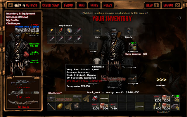 Dead Frontier Extension Tool  from Chrome web store to be run with OffiDocs Chromium online