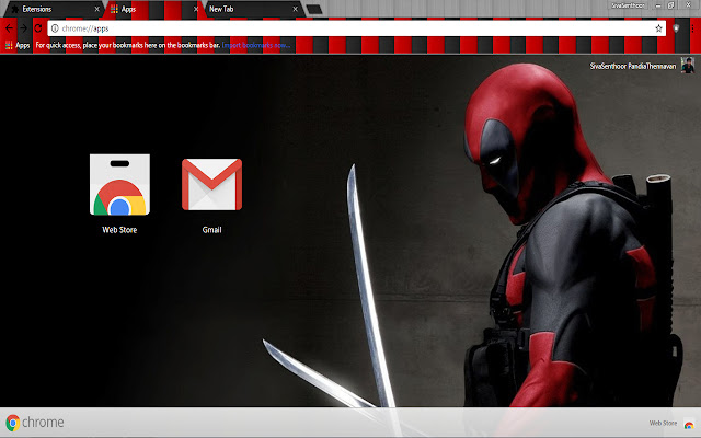 Deadpool SuperHero  from Chrome web store to be run with OffiDocs Chromium online