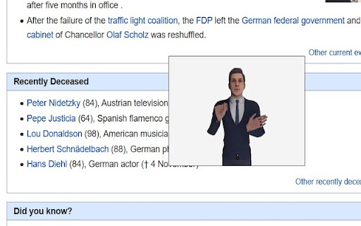 Deaftawk Translate  from Chrome web store to be run with OffiDocs Chromium online