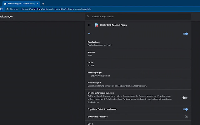 Dealerdesk Agenten Plugin  from Chrome web store to be run with OffiDocs Chromium online