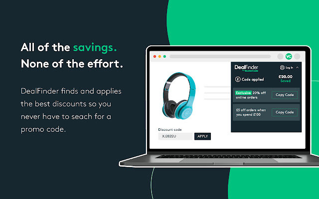 DealFinder by VoucherCodes  from Chrome web store to be run with OffiDocs Chromium online