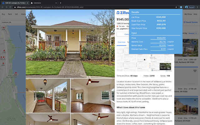 Deal Finder For Zillow  from Chrome web store to be run with OffiDocs Chromium online