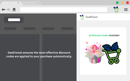 DealForest cashback and coupon code extension  from Chrome web store to be run with OffiDocs Chromium online