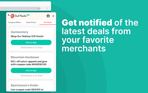 Deal Hunter Pro: Deals, Comparisons, Tracking  from Chrome web store to be run with OffiDocs Chromium online