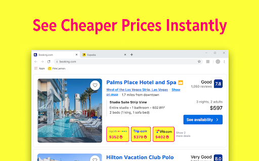 Deal Miner Hidden Hotel Deals, Price Comparison, Travel Discounts  from Chrome web store to be run with OffiDocs Chromium online