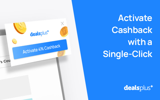 DealsPlus Cashback  Coupons  from Chrome web store to be run with OffiDocs Chromium online